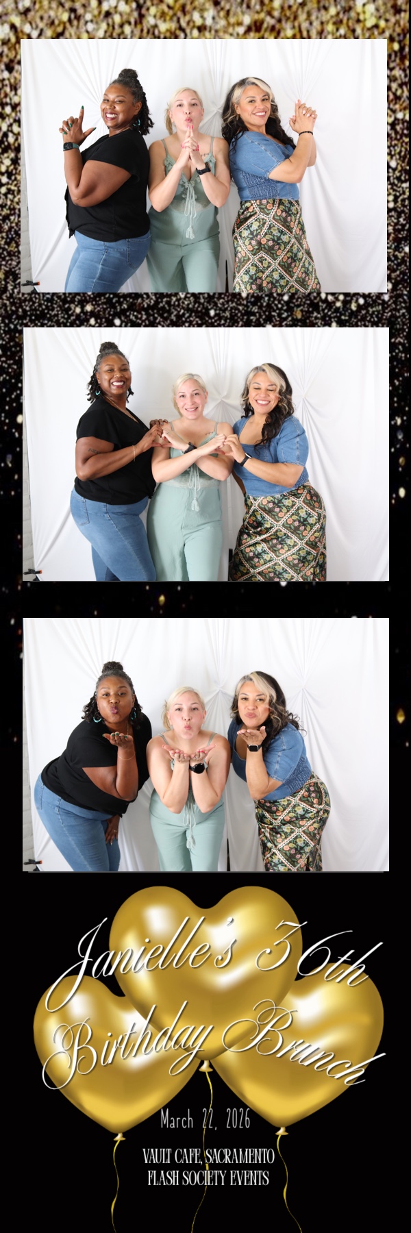 Black custom photo booth strip design