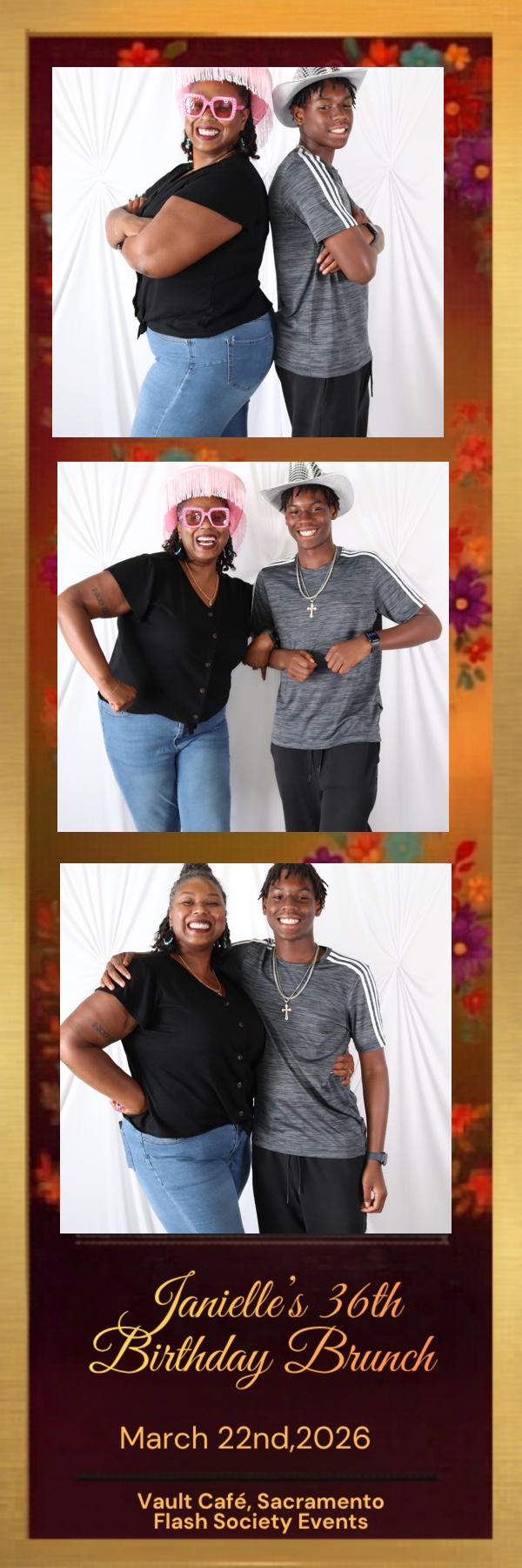 Orange custom photo booth strip design
